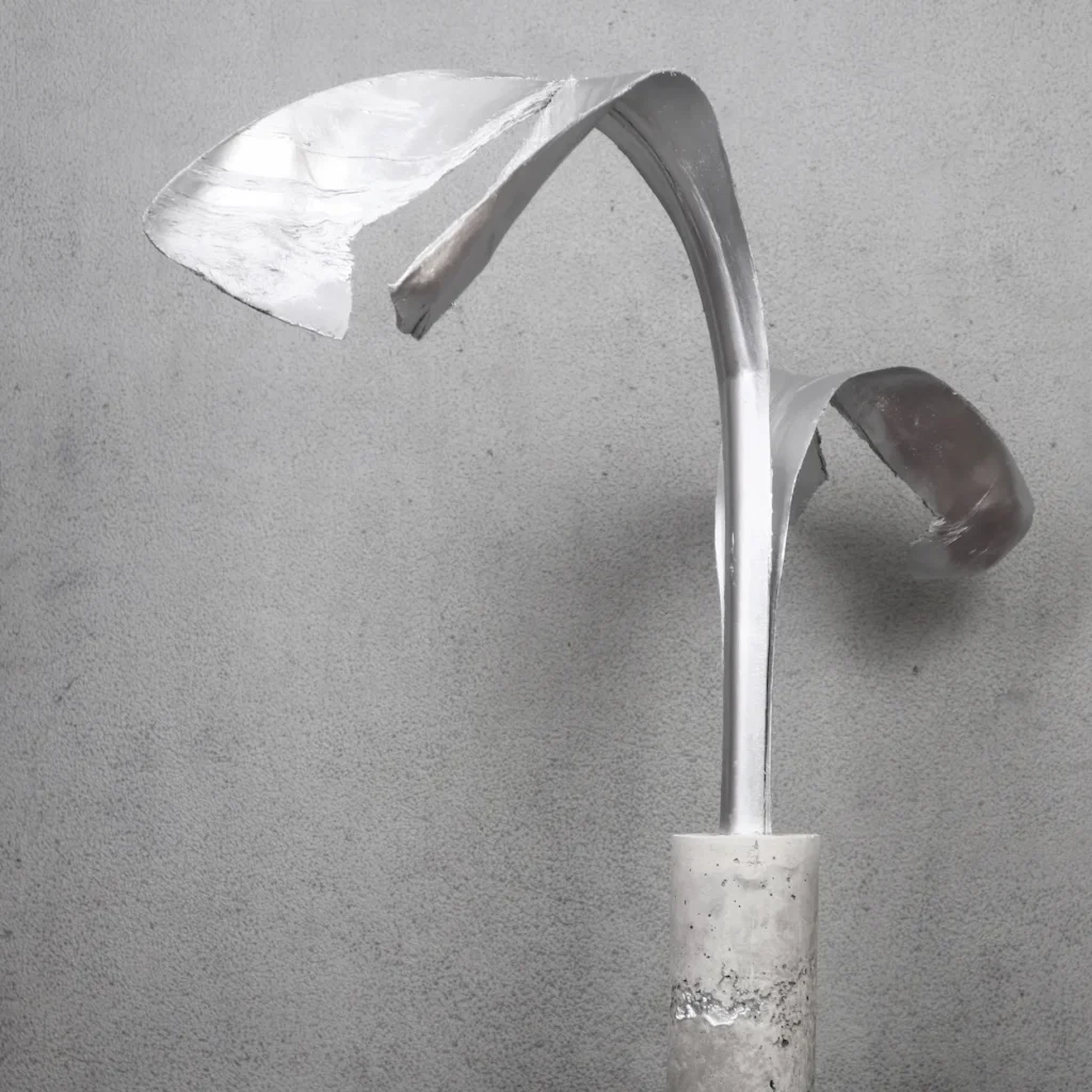 CONCRETE AND PAINTED PALM LEAVES